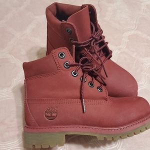 Timberland Premium Waterproof Burgundy size 12